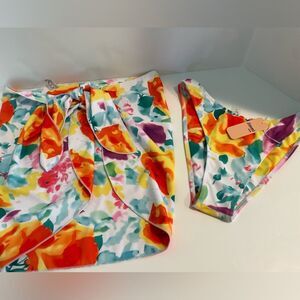Jimmi Swim Bottoms and Tie Skirt Size Small